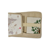Multipurpose Expanding Stylish Passport holder pouch for travel with combo of notepad, pen and badge,